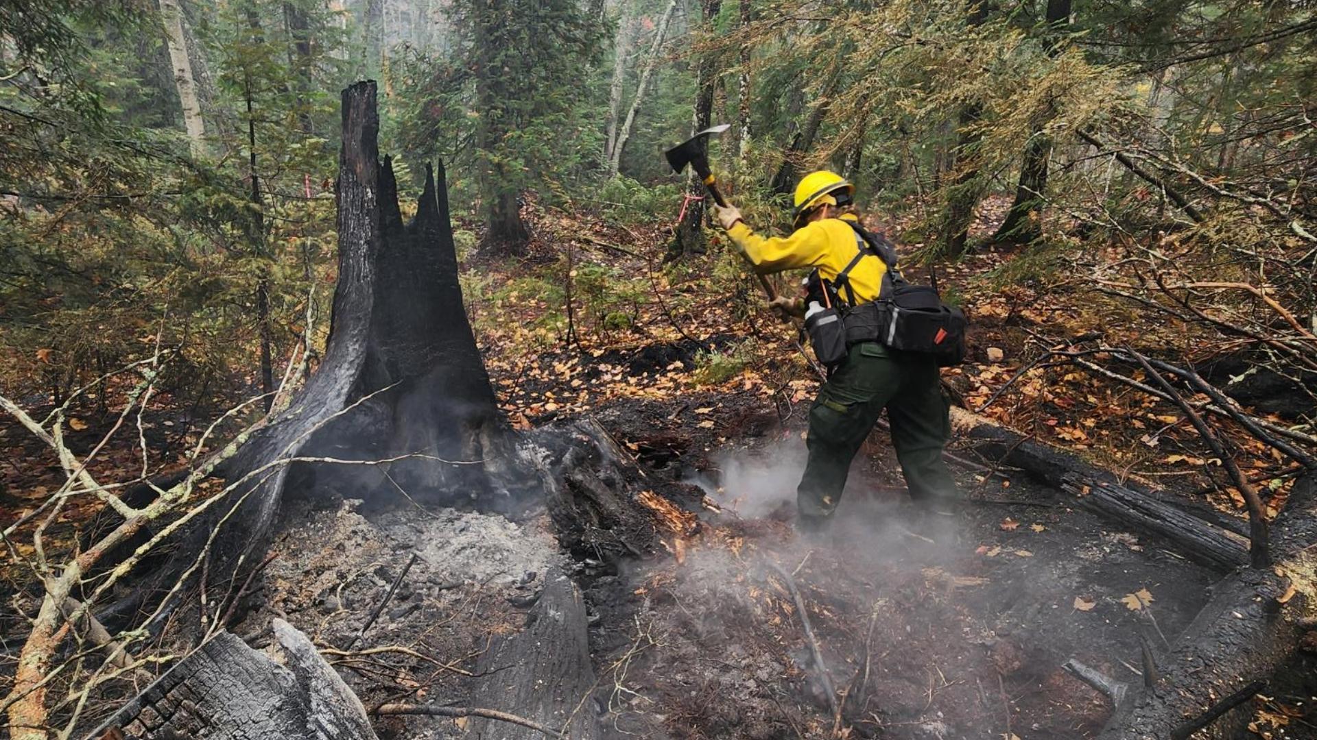 Michigan DNR firefighters continue to battle hazardous conditions as UP ...