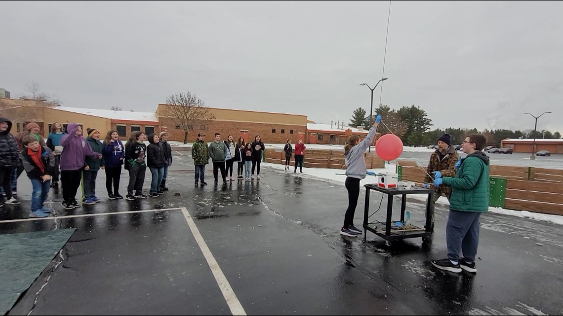A Wisconsin middle school weather balloon lands in West Michigan