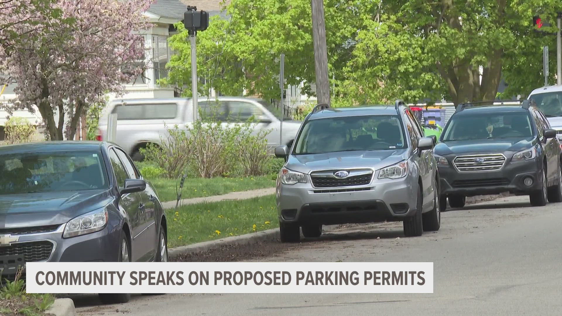 Grand Rapids community talks about proposed parking permits.