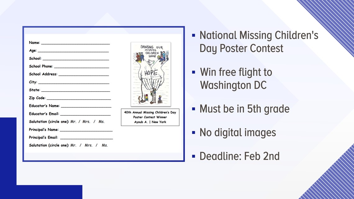 2024 National Missing Children Day Poster Contest