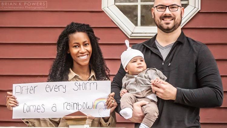 Photographer Brian Powers is taking family porch portraits.