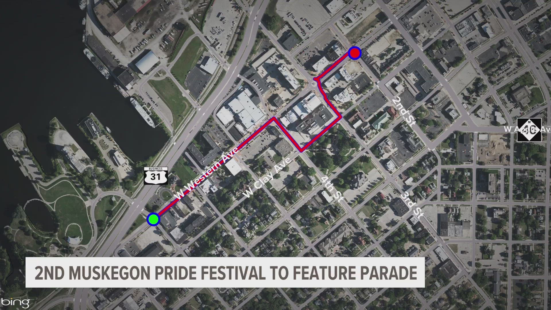 The parade will start Saturday, June 3 at 10:30 a.m. near 7th Street and Western Avenue, then end at Western and 2nd Street in Muskegon.