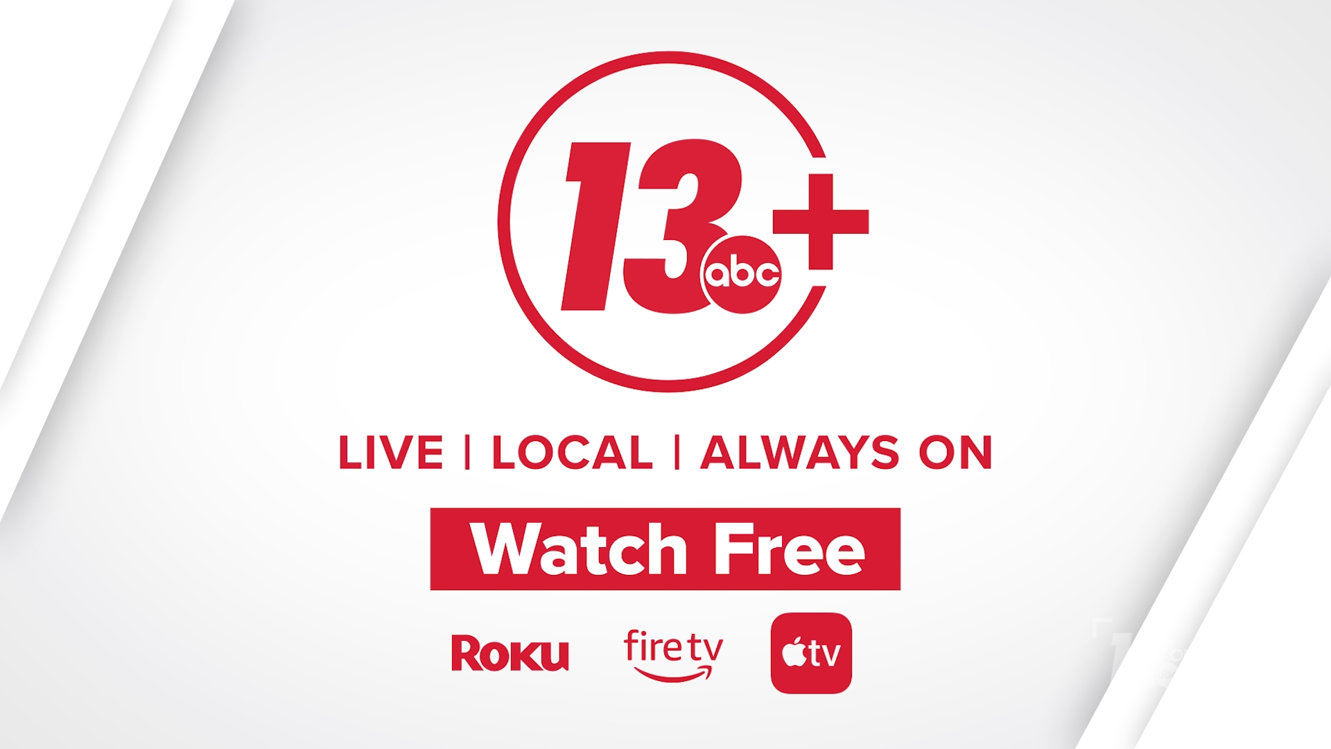 Follow the video instructions to get 13OYS+ with the latest breaking news and weather, plus daily talk shows, coverage of your favorite sports teams and more.