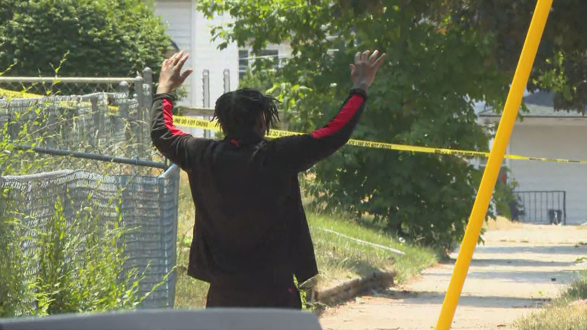 Around 1:15 p.m. Friday, a man walked out of a home near the intersection of Humbolt St SE & Marshall Ave SE in Grand Rapids with his hands in the air.