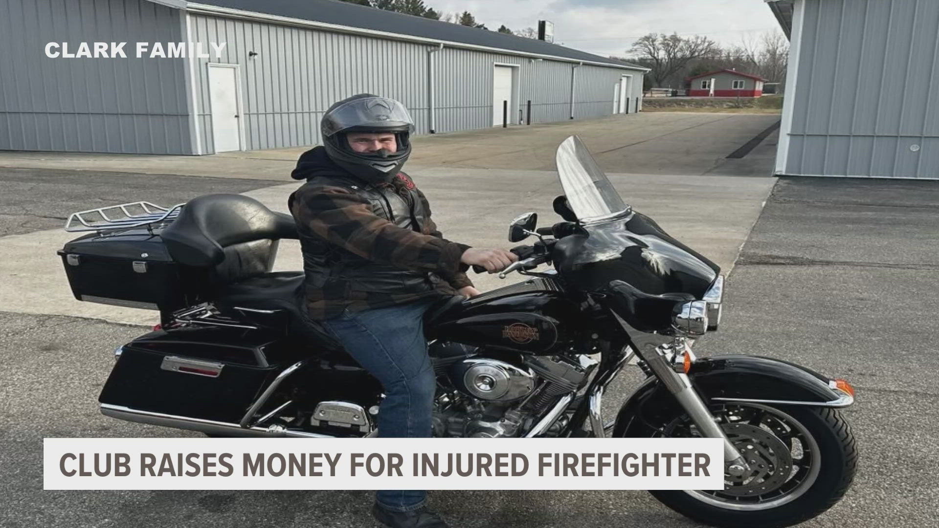 Dakota Clark is a Sparta firefighter who was seriously injured in a motorcycle crash when he swerved to avoid hitting a deer.