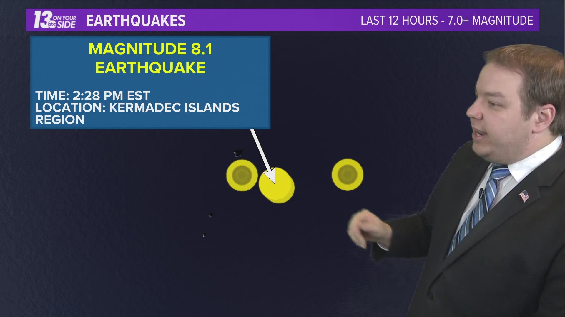 A Tsunami Watch was issued earlier today for Hawaii after an 8.1 Magnitude quake northeast of New Zealand. That watch was later cancelled.