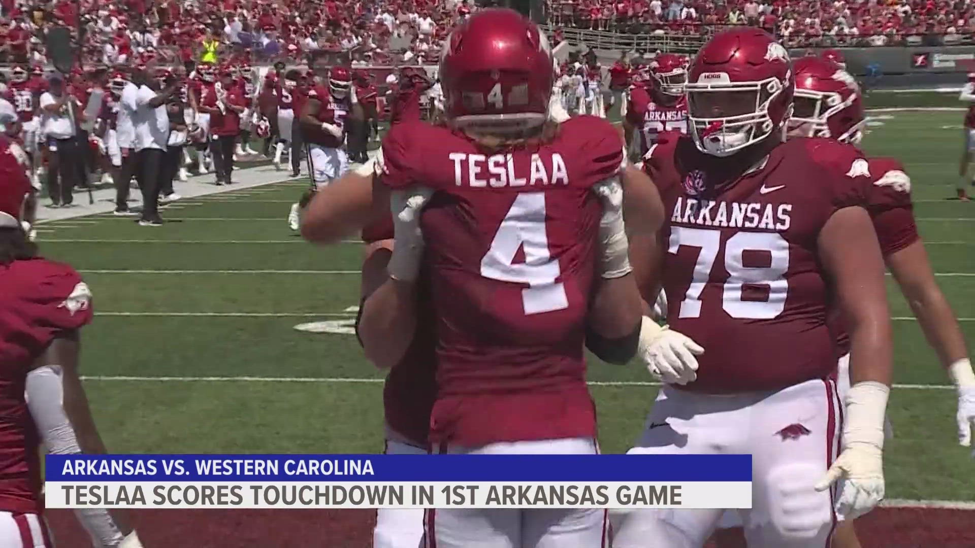 Former Unity Christian star Isaac TeSlaa catches first touchdown at