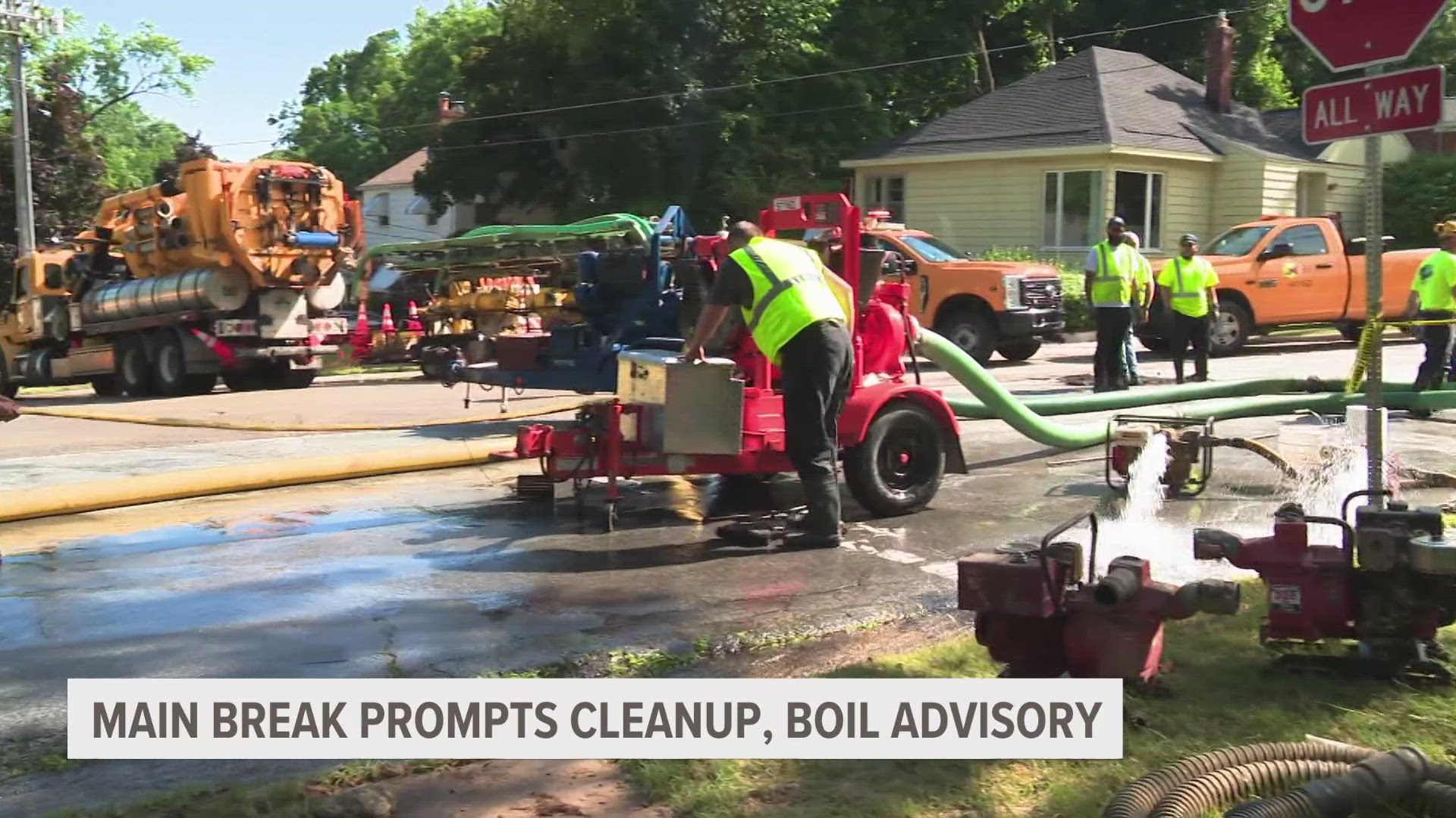 About 200 homes will be under a boil water advisory due to the loss of service once the water is back on.