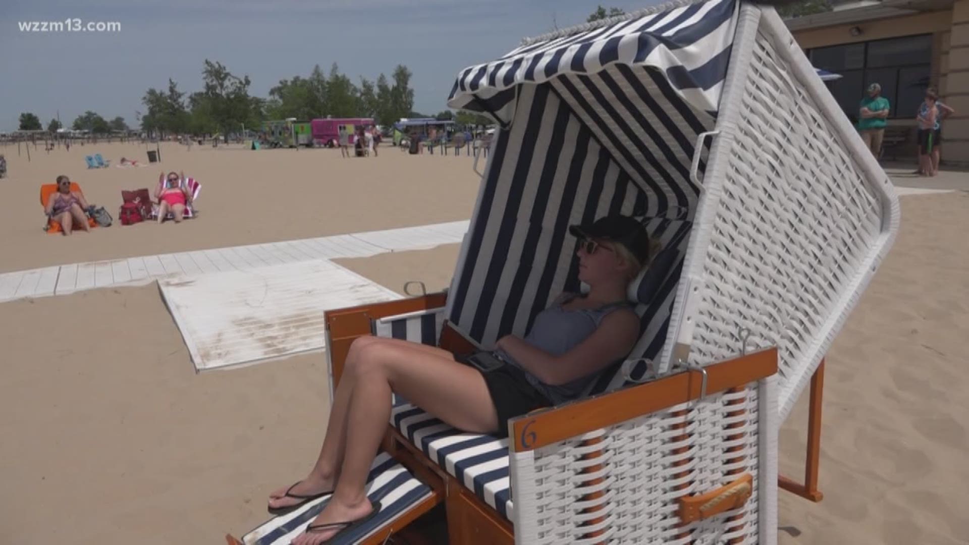 Beach Cabanas for rent at Grand haven State Park
