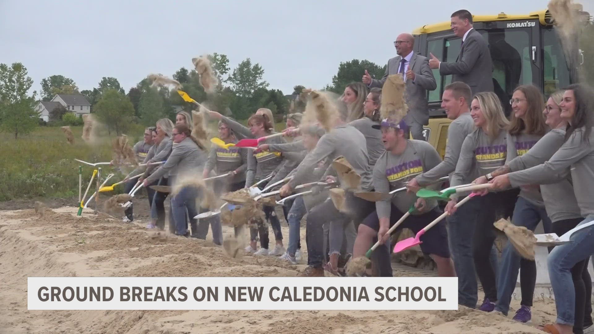 Ground broke on a new school in Caledonia Wednesday.