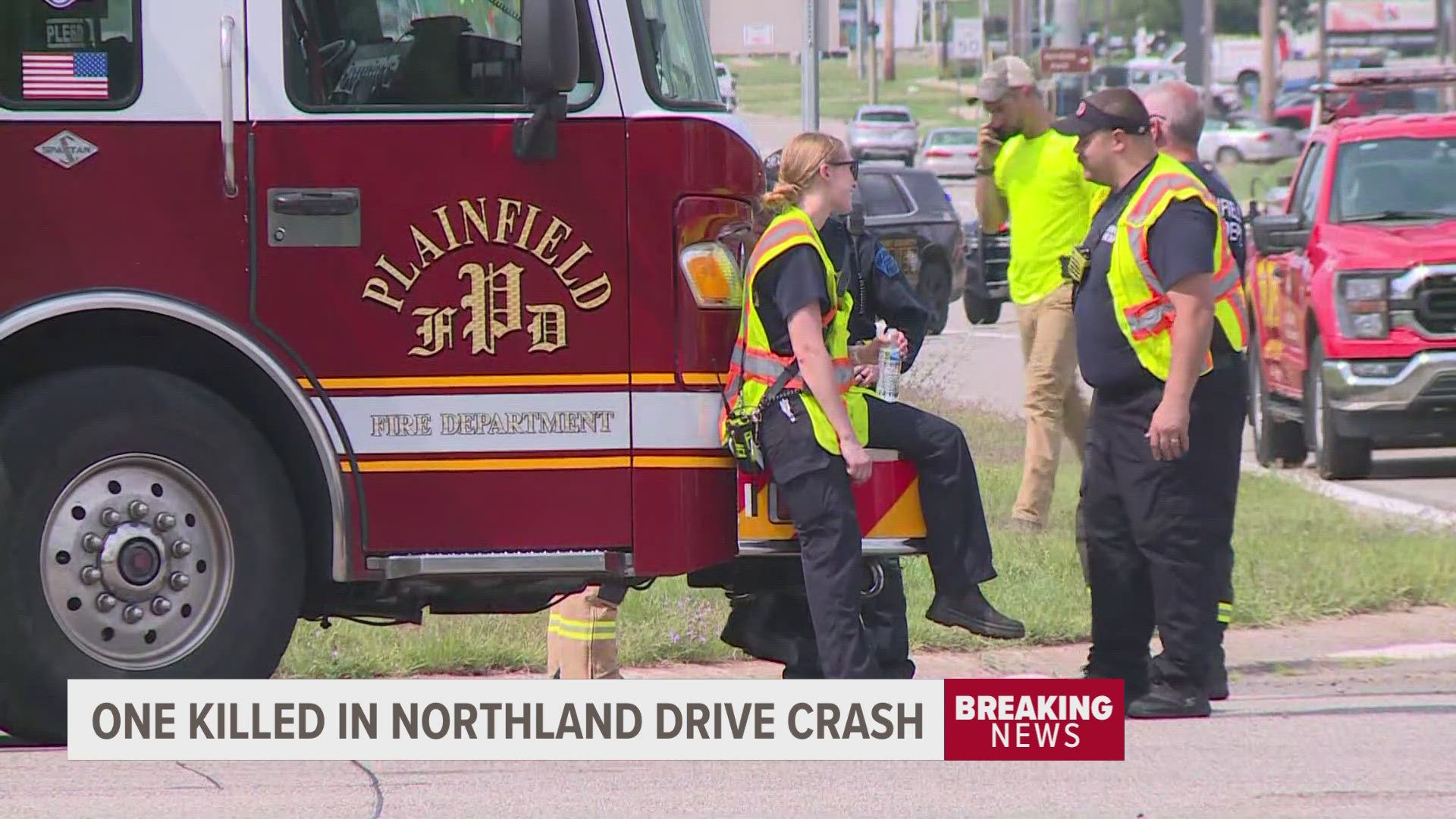 Expect traffic tie-ups at Northland Drive and Plainfield Avenue Monday afternoon as first responders work a crash.