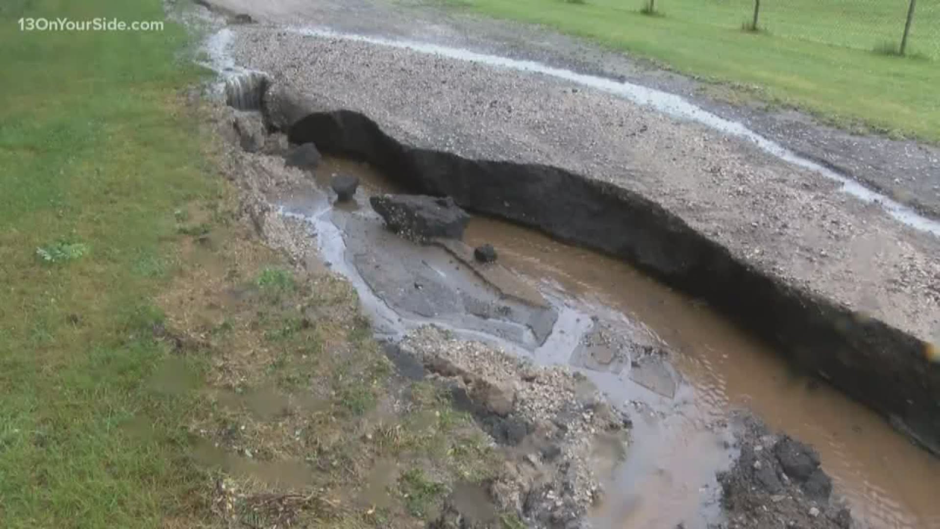 Residents in Manistee County are battling flood roads after this weekend's storms.