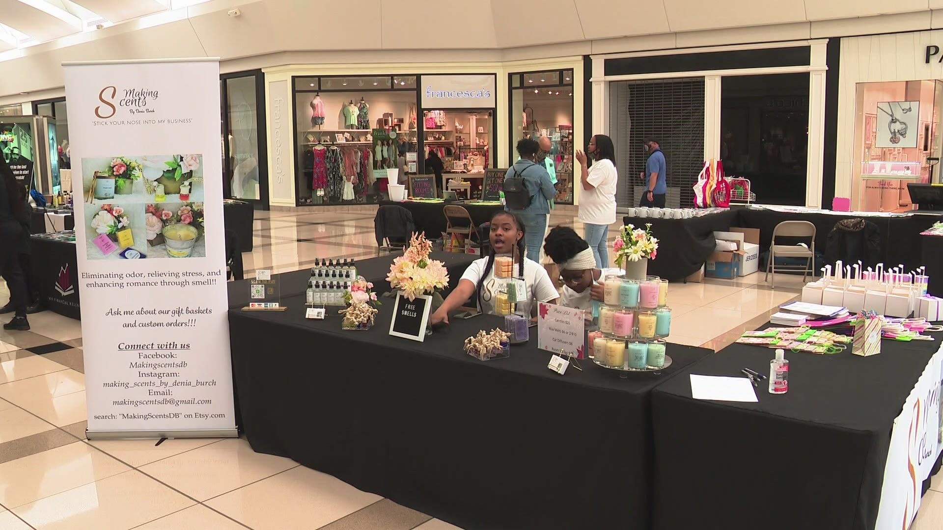 The event took place at Woodland Mall and featured 30 local businesses.