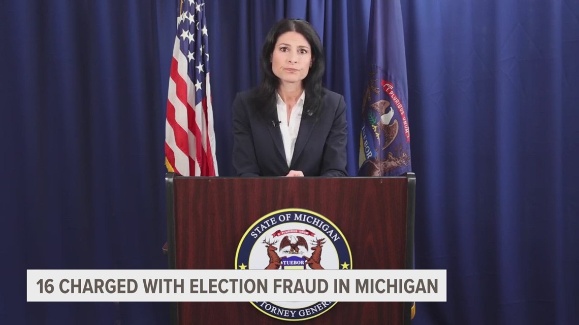 Michigan AG charges 16 with election fraud, including former GOP chair