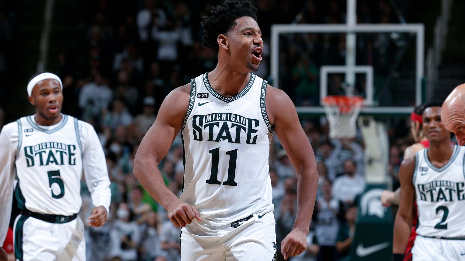 A.J. Hoggard had 16 points and seven assists to help four teammates reach double figures, lifting Michigan State to a 70-57 win over No. 23 Rutgers on Thursday night