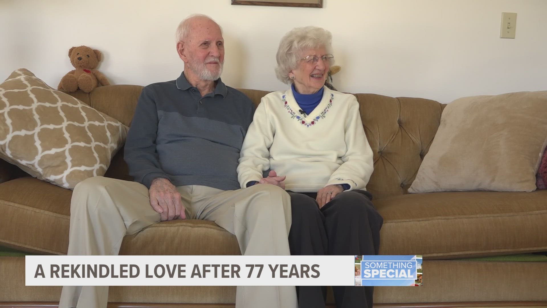 Both over 90 years old, this couple's journey began by sharing a seat on the school bus.