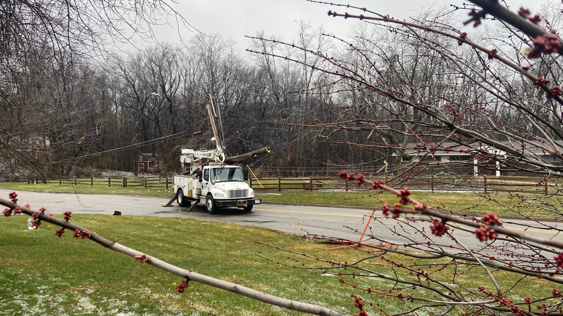 The American Red Cross in Kalamazoo opened up a 24-hour shelter Thursday evening as the community continues cleanup and power restoration efforts after the ice storm