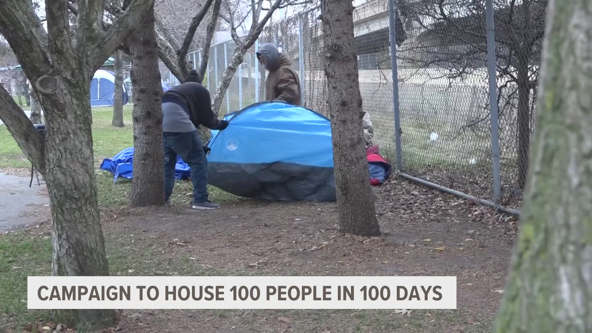 The goal is to find permanent housing solutions for 100 people in 100 days. Organizers hope to begin moving people into housing this September.