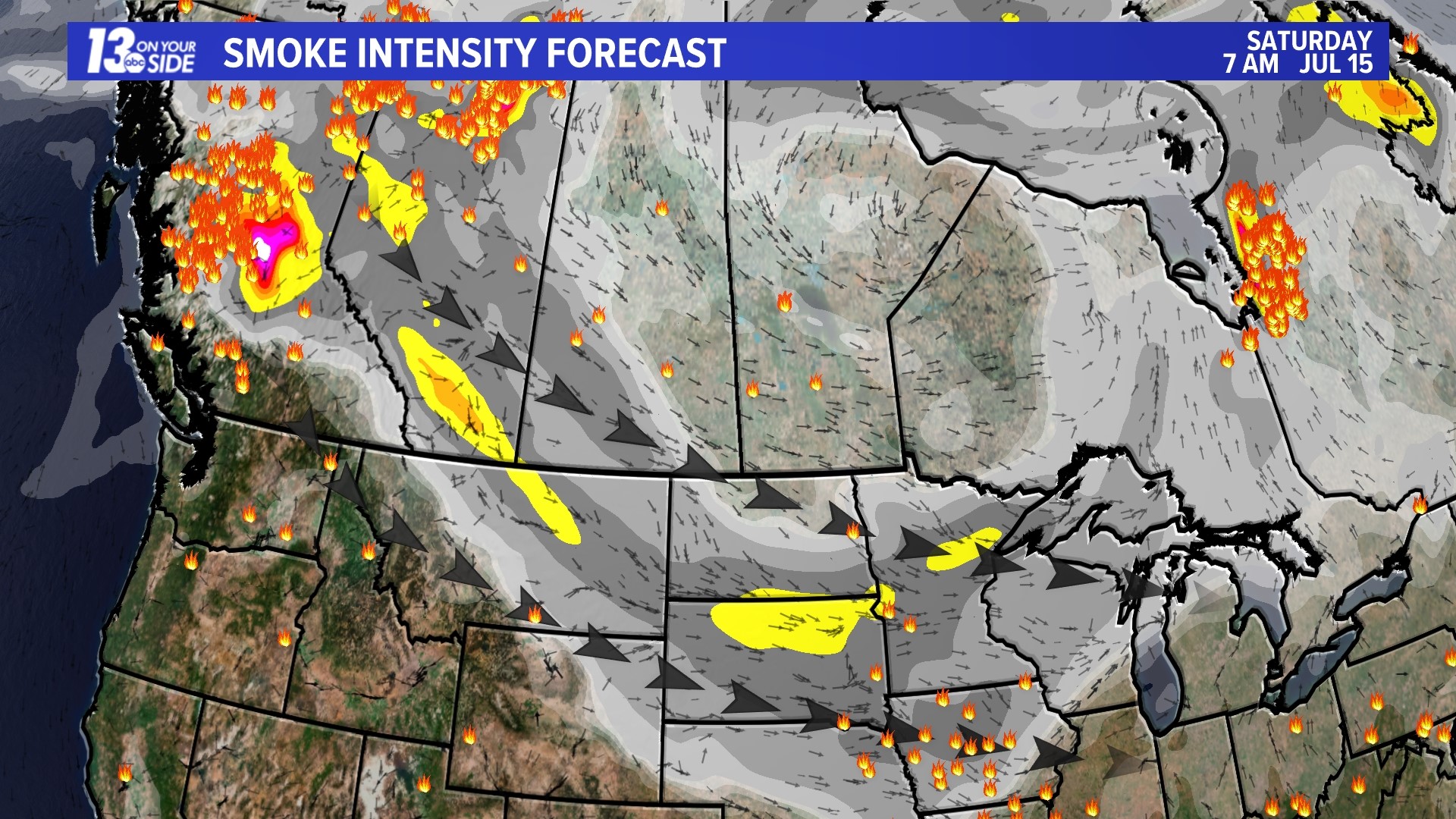 Canadian wildfire smoke is returning to West Michigan on Sunday. Meteorologist Michael Behrens tracks the plume!