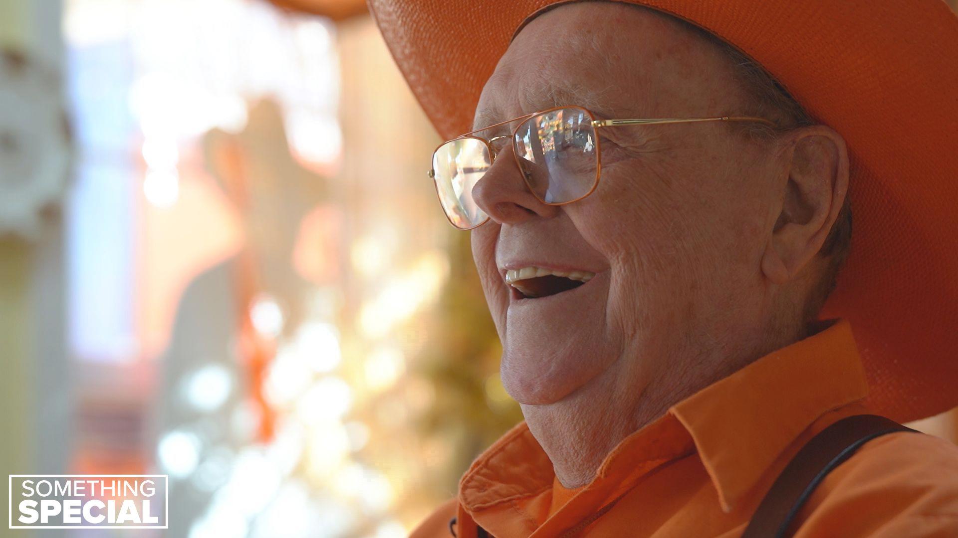 Thousands flock to his farm in the fall. They get a pumpkin, and a new friend.