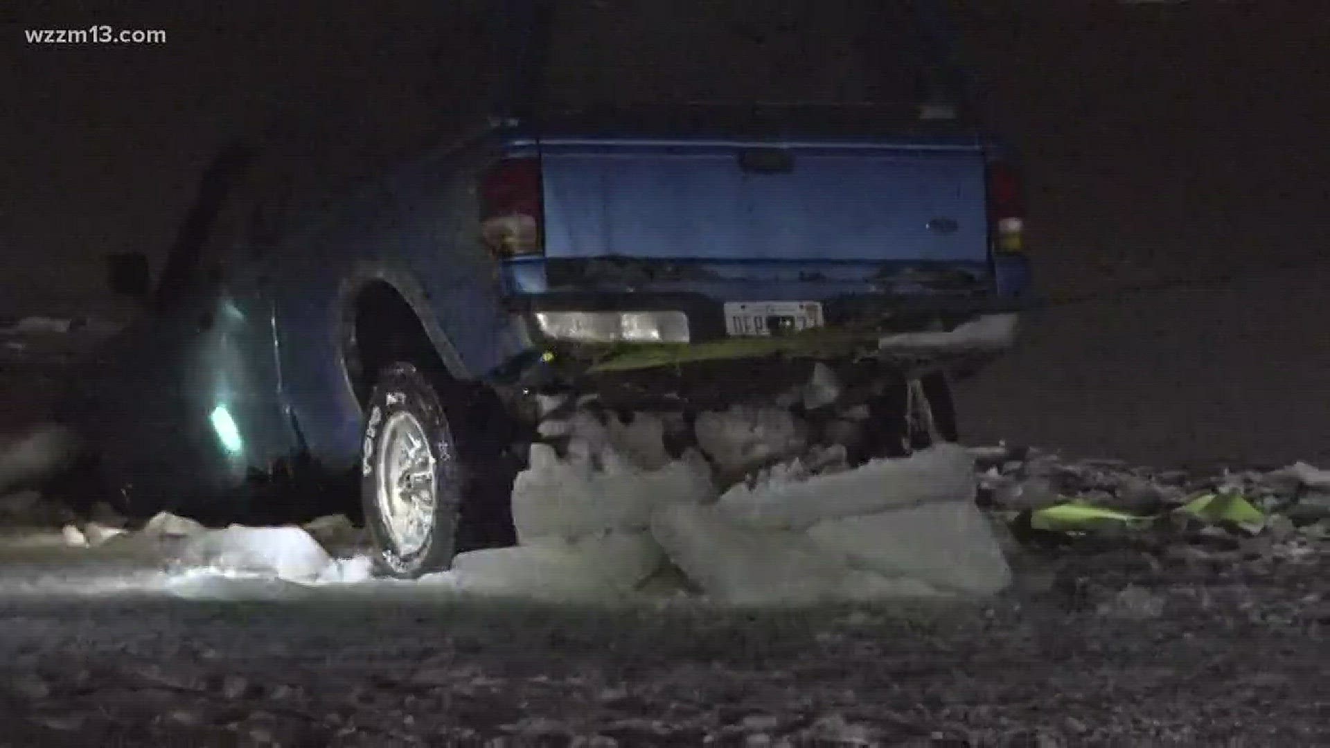 Truck retrieved from the ice