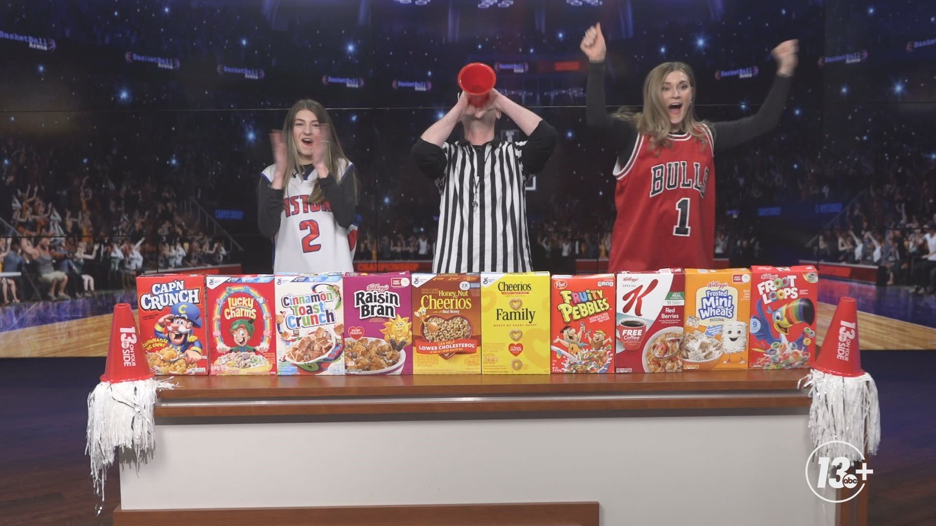 13 ON YOUR SIDE's Riley Mack, Alana Holland and Steven Bohner put the 10 most popular cereals to the test in a basketball bracket-style tournament.