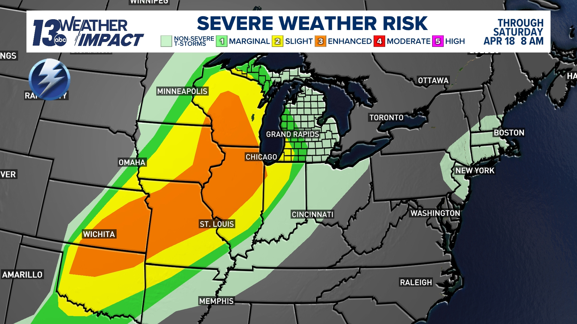 One final round of thunderstorms overnight; Low risk for severe weather ...