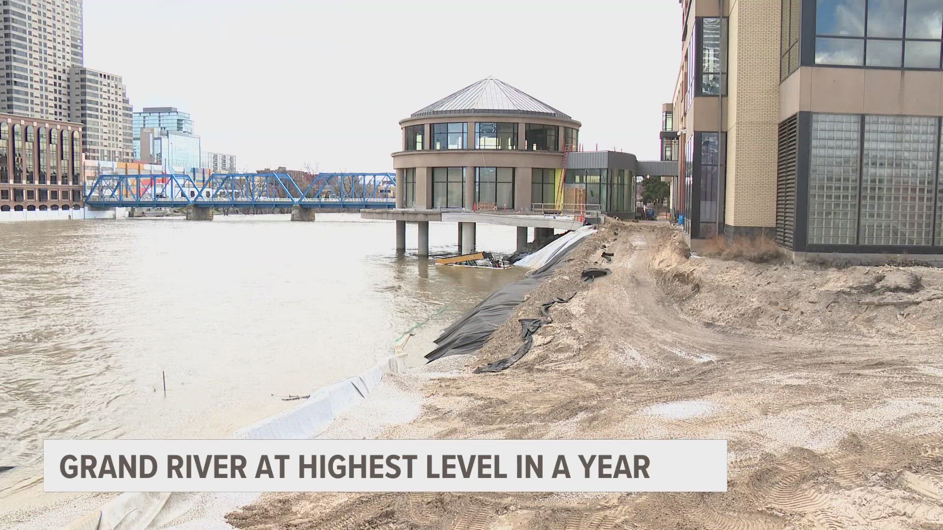 The Grand River in Grand Rapids is no stranger to flooding in early spring. But levels are now reaching the highest levels in a year.