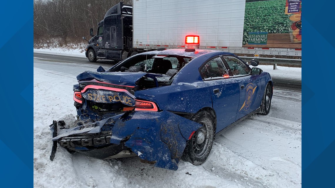 MSP cruiser hit by car on I-94 - Vimarsana News