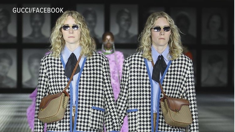 Ionia Co. twins walk Gucci runway in Milan, Italy