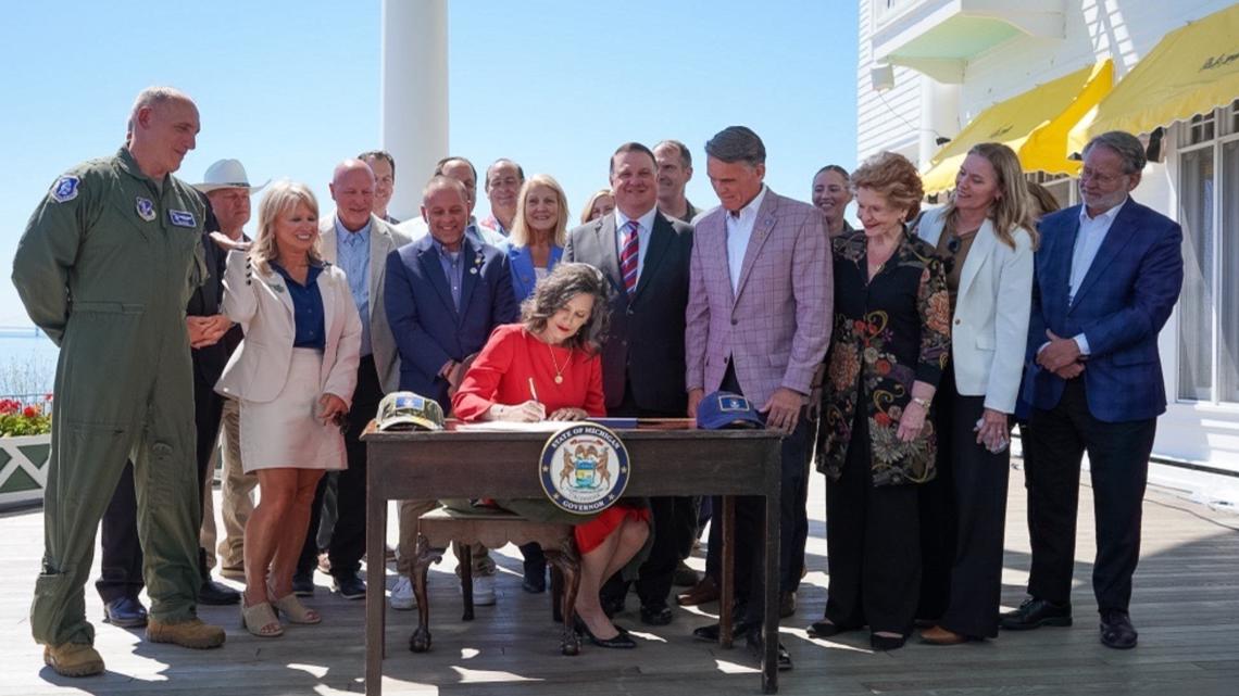 Gov. Whitmer signs bill funding infrastructure improvements at Selfridge Air National Guard Base
