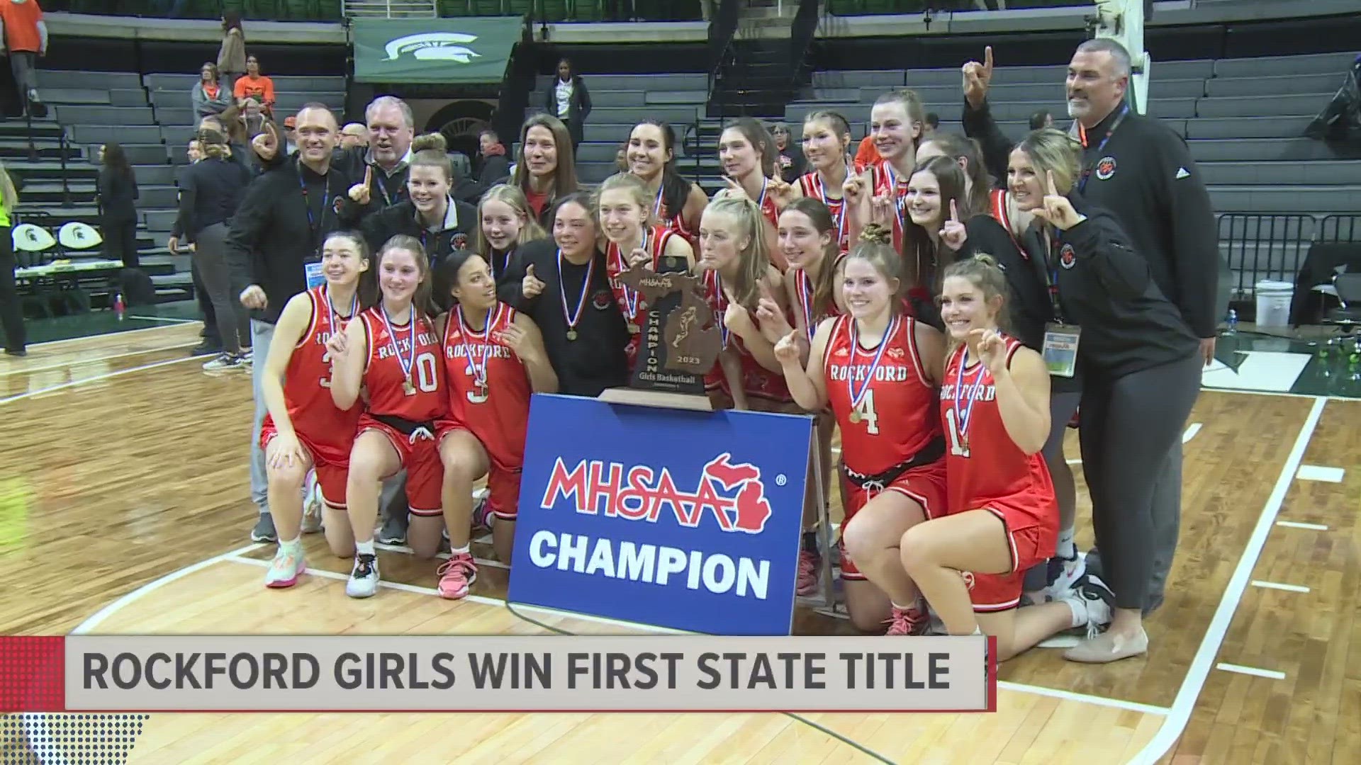 Rockford girls basketball takes down West Bloomfield 40-36 to win first state title