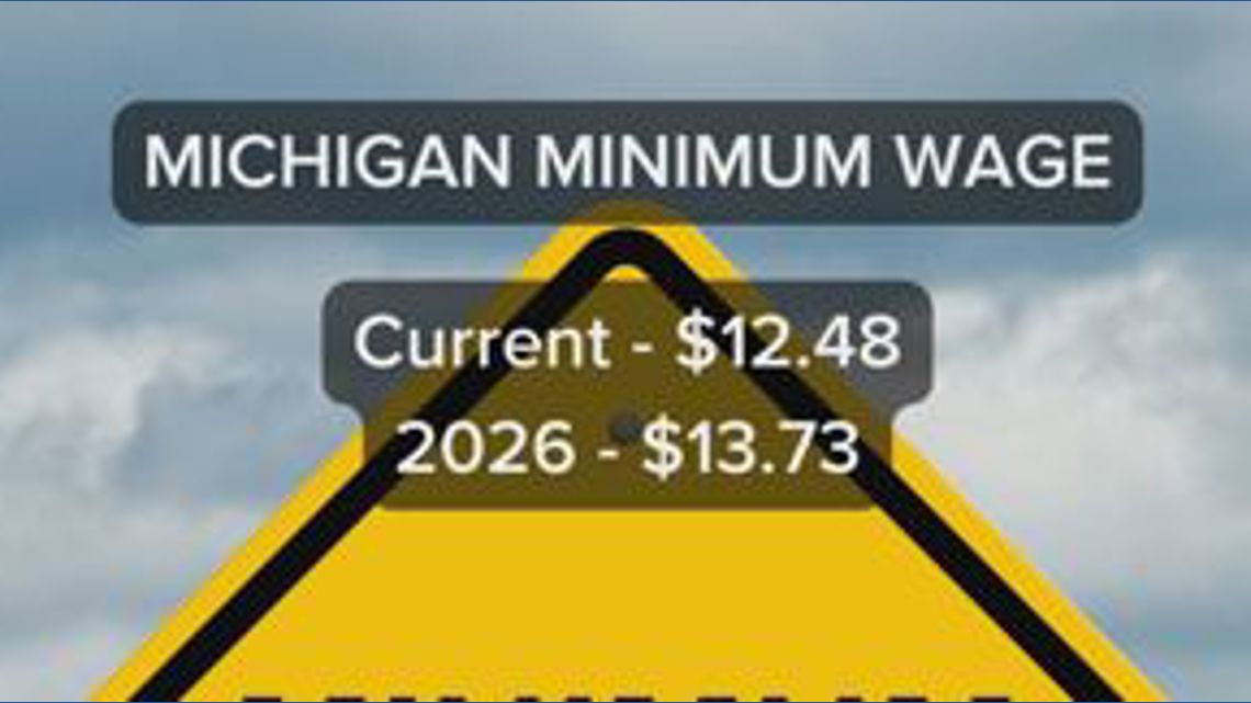 Michigan's minimum wage will go up on Jan. 1, 2026 | wzzm13.com
