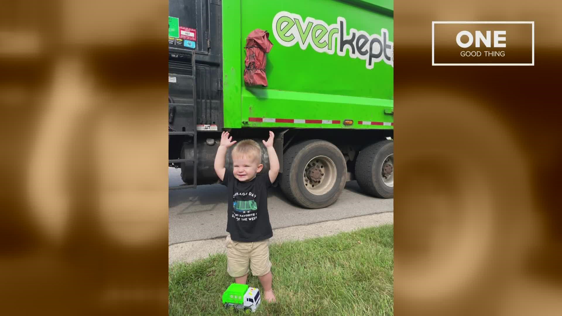 A boy's love of garbage trucks led to an unlikely friendship.