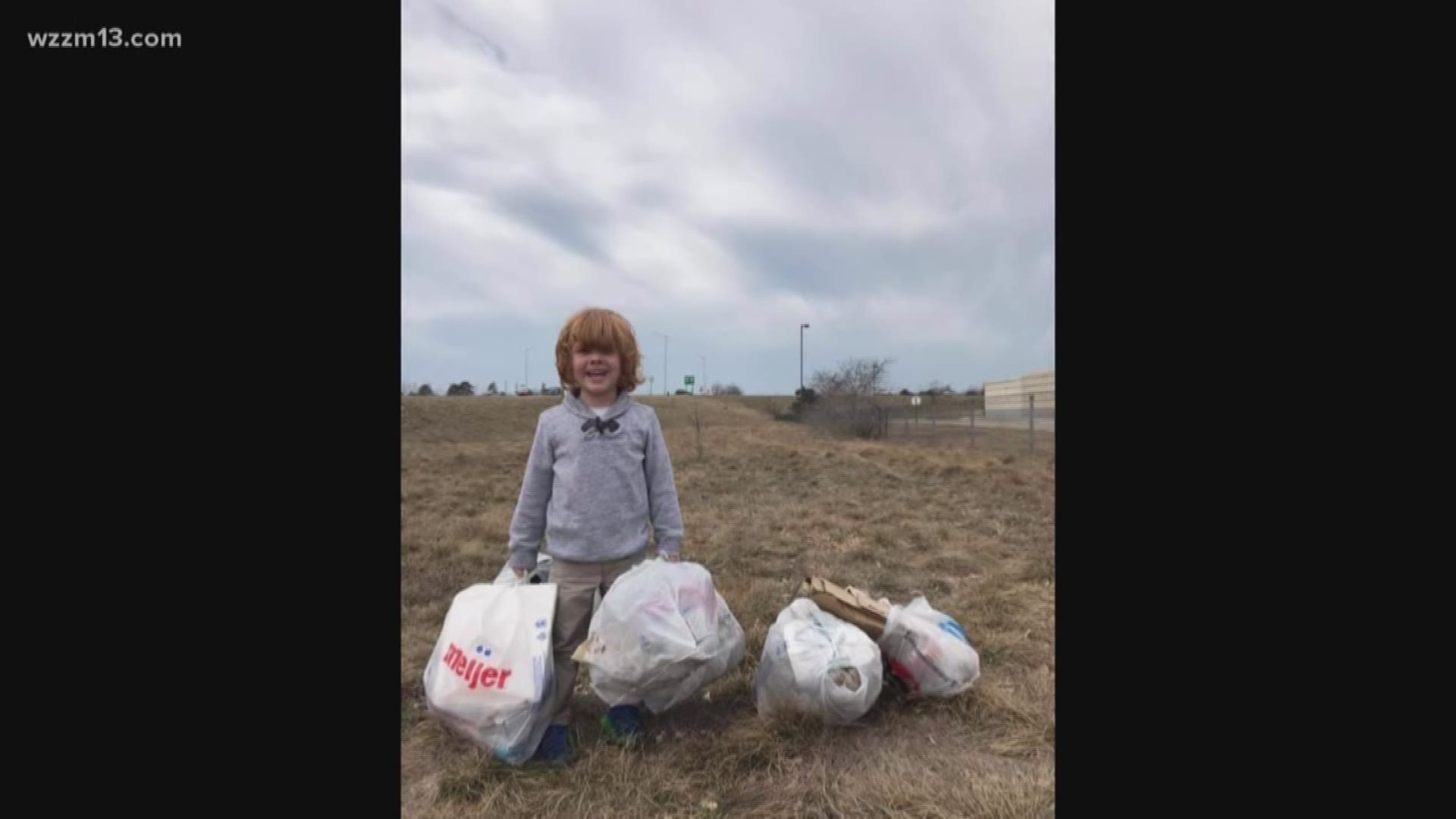 One good thing: Boy collects six grocery bags full of trash