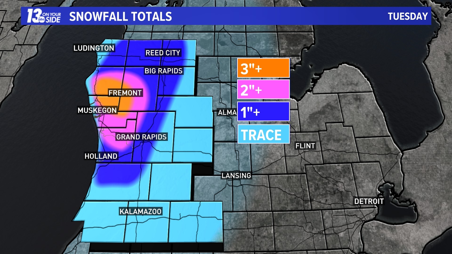 How common is snow on Halloween in West Michigan?