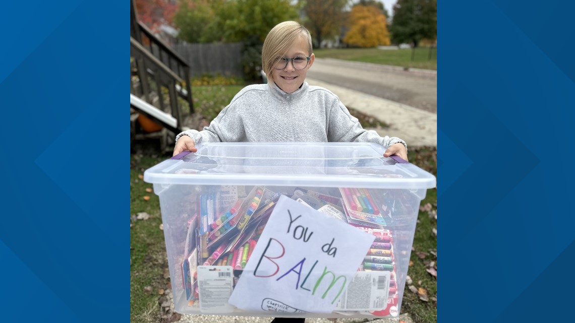 Girl with immune deficiency collects art supplies for Shands