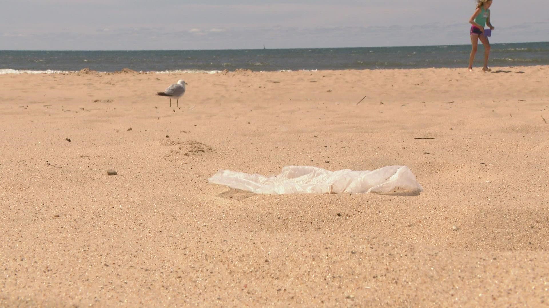 It's not unusual for debris and other items to wash up on the shore after a big storm or big waves.