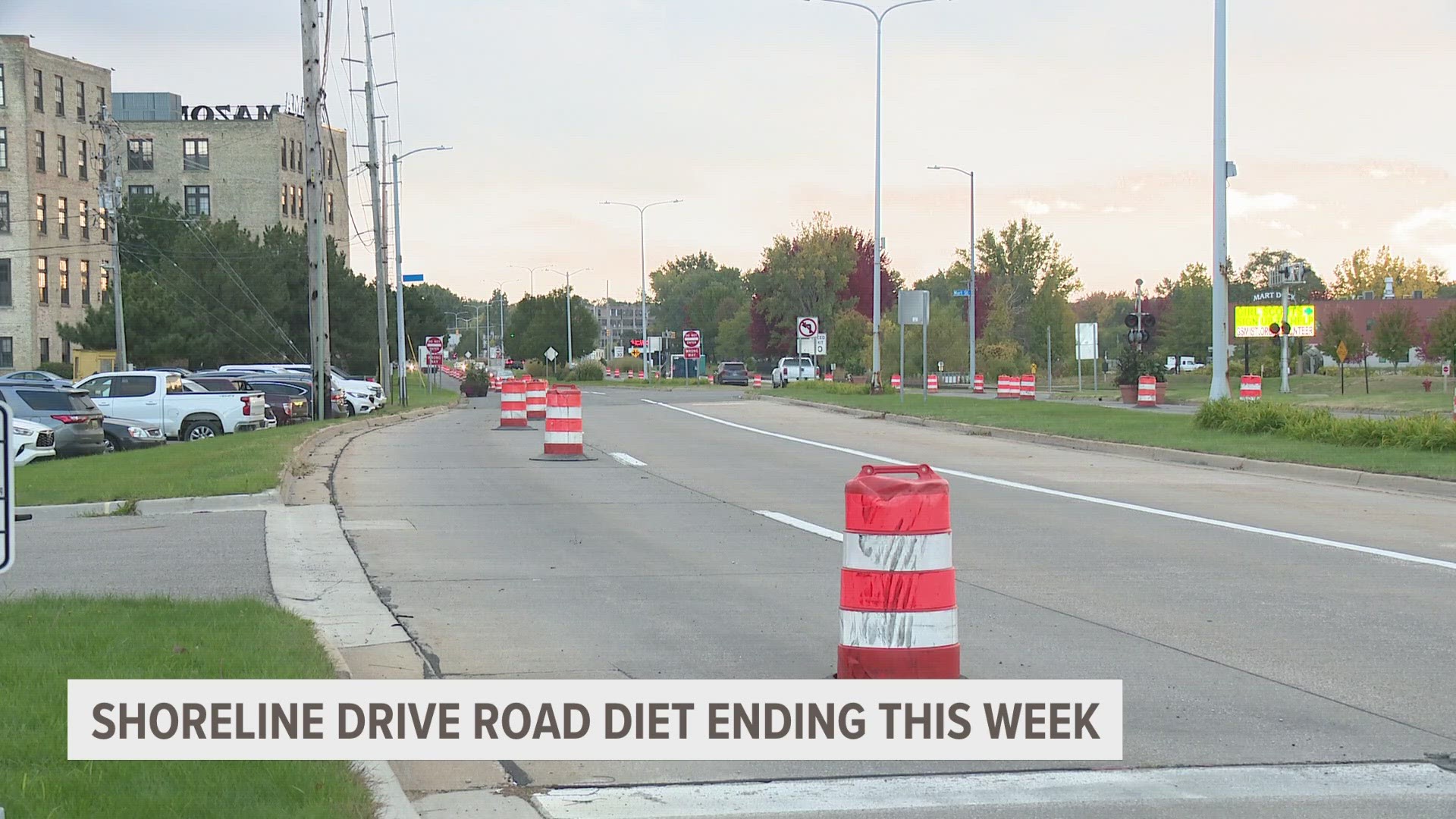 Shoreline Drive road diet ends in Muskegon.