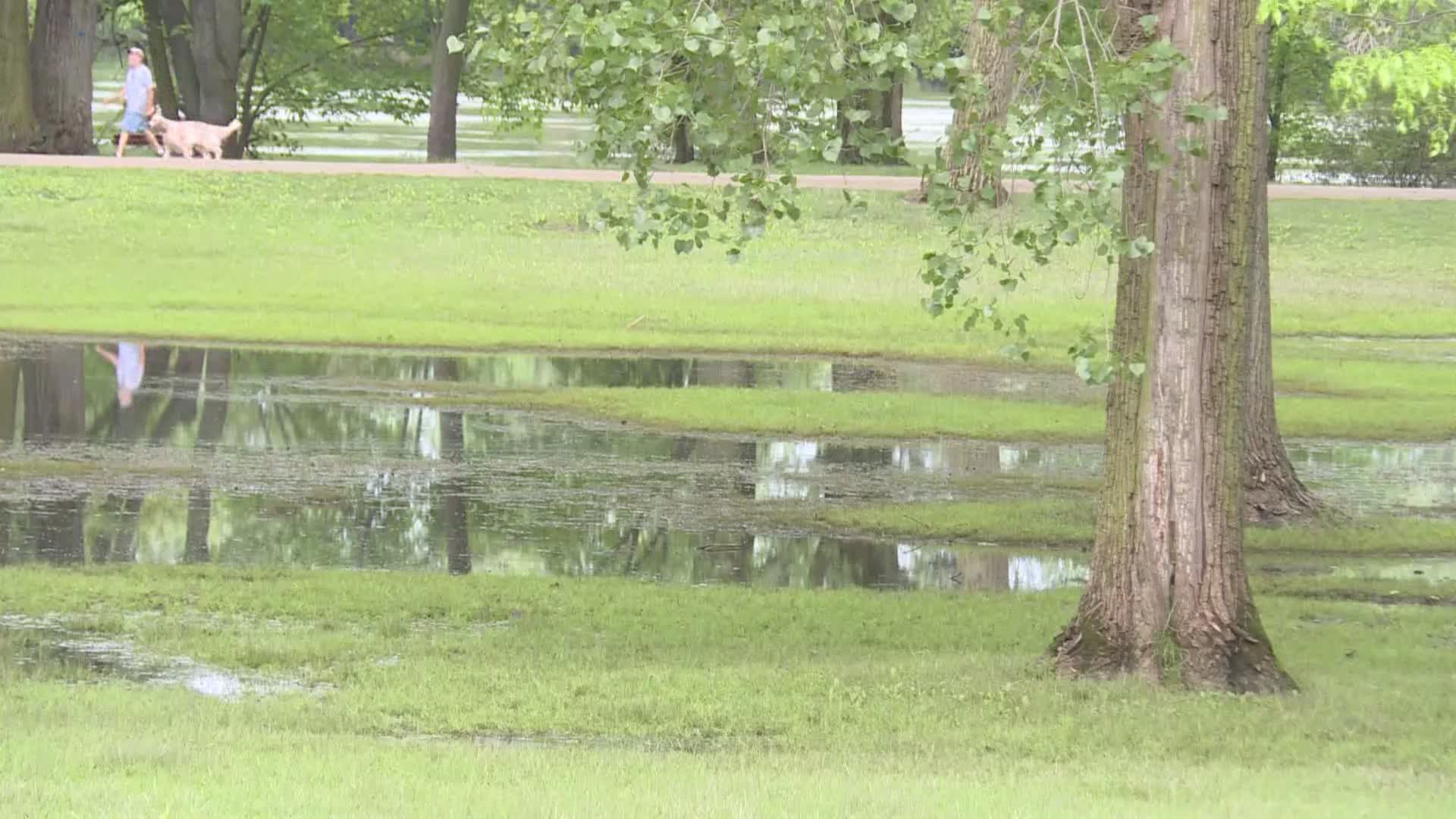 People looking to unwind at city parks are finding options limited due to the coronavirus and now flooding.