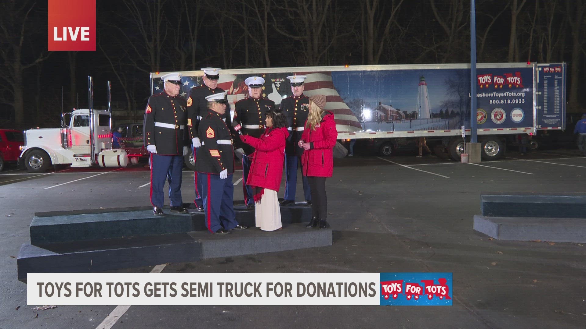The truck will be filled with thousands of donations gathered by West Michigan students.