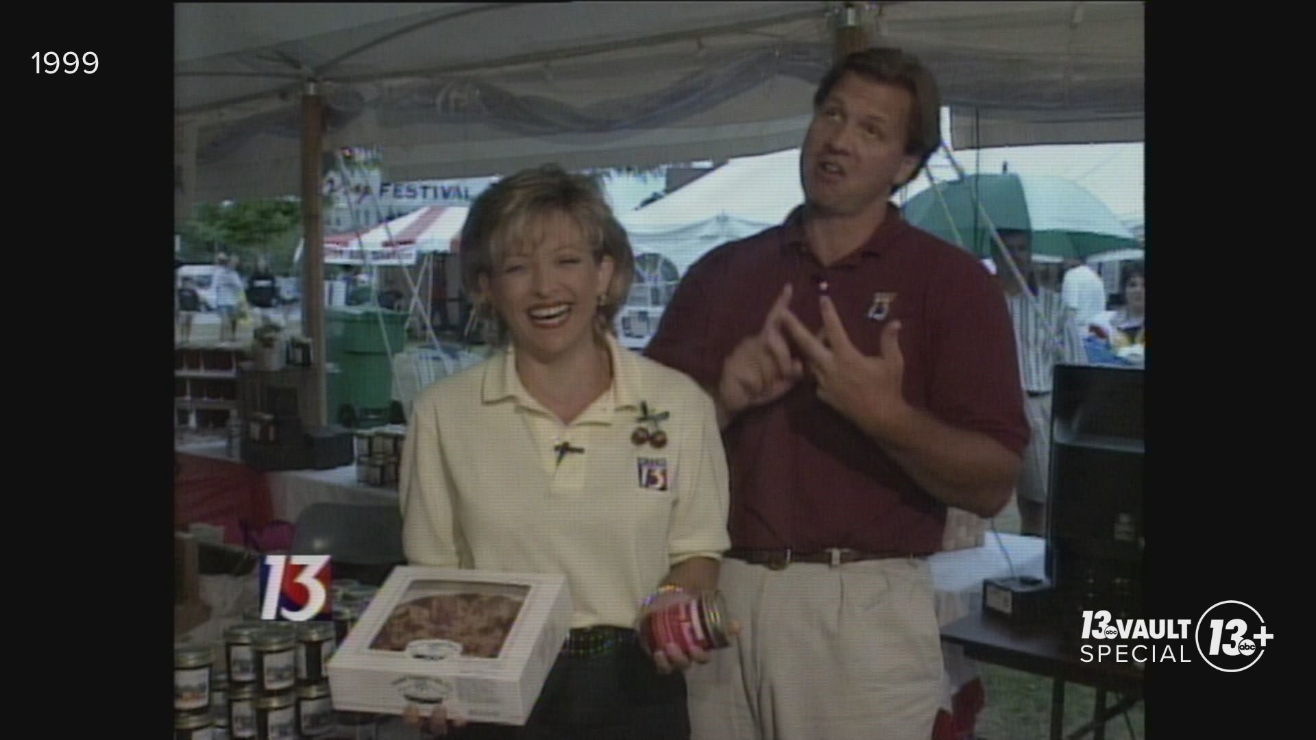 Join Juliet Dragos and Tracy Forner as they travel to Traverse City for the National Cherry Festival in 1999.