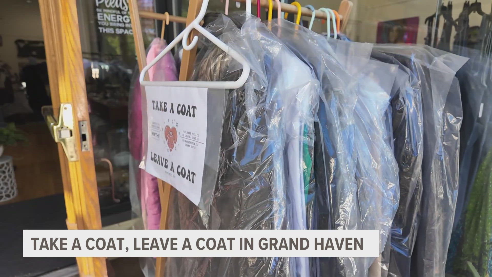 Kristen Horine started a group called Pop of Good, and she partnered with a small business in Grand Haven to operate a coat drive.