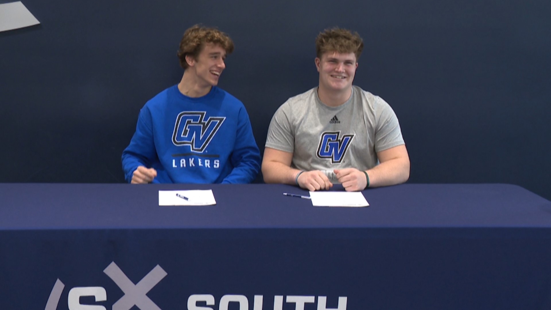 Sailors wide receiver Jake Vermaas and defensive lineman Camren VanSolkema signed with Grand Valley State football on Tuesday morning.