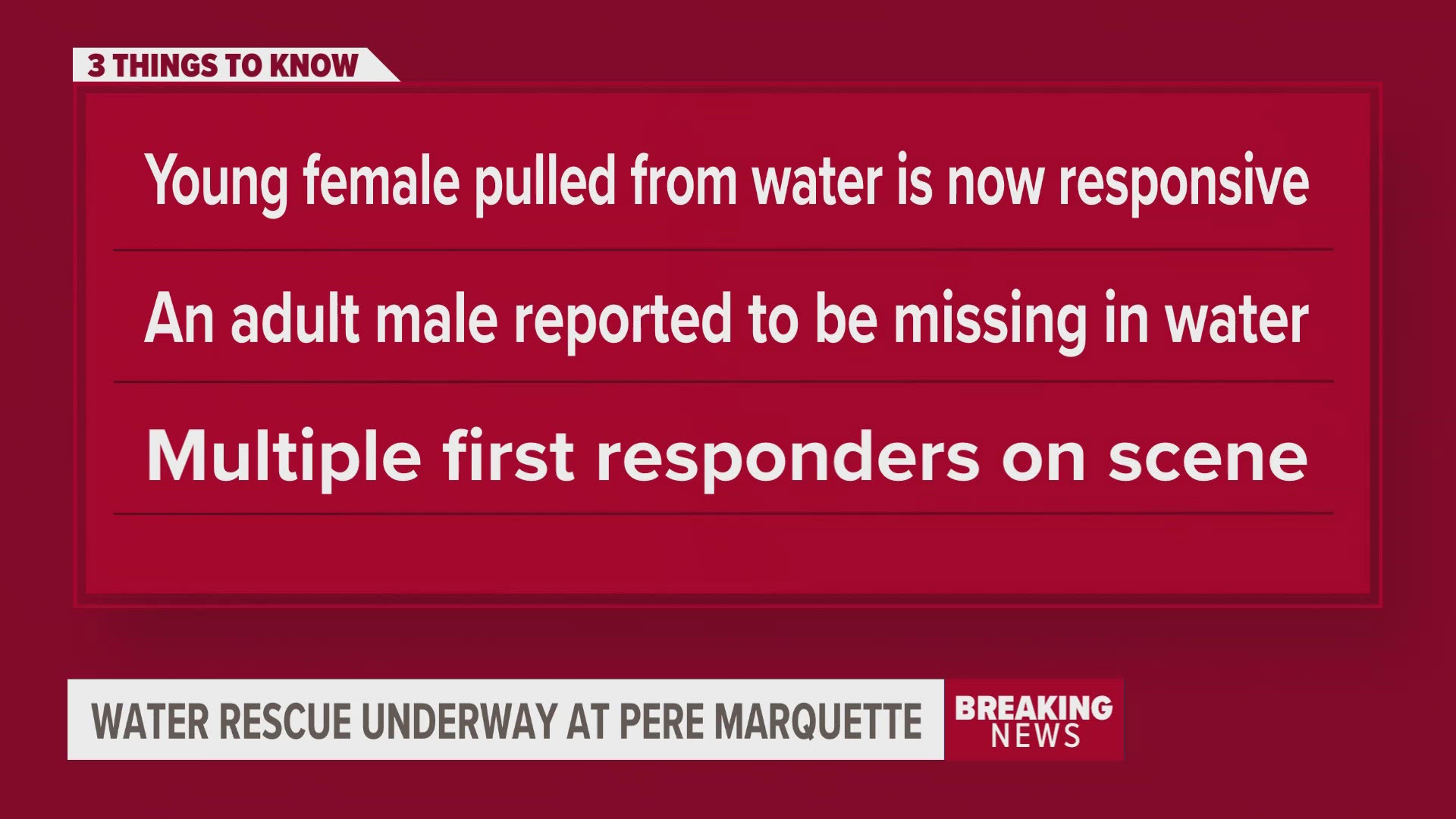 First responders are actively searching for an adult man reported to be missing.