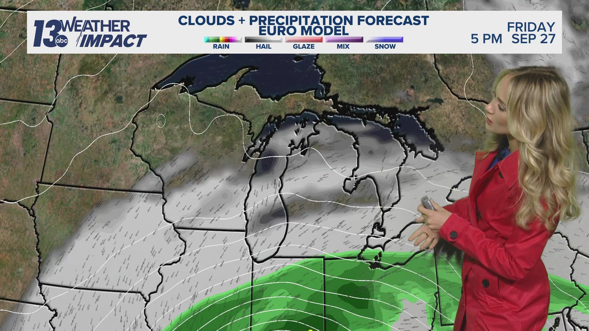 There are small chances for rain starting tomorrow through early next week.