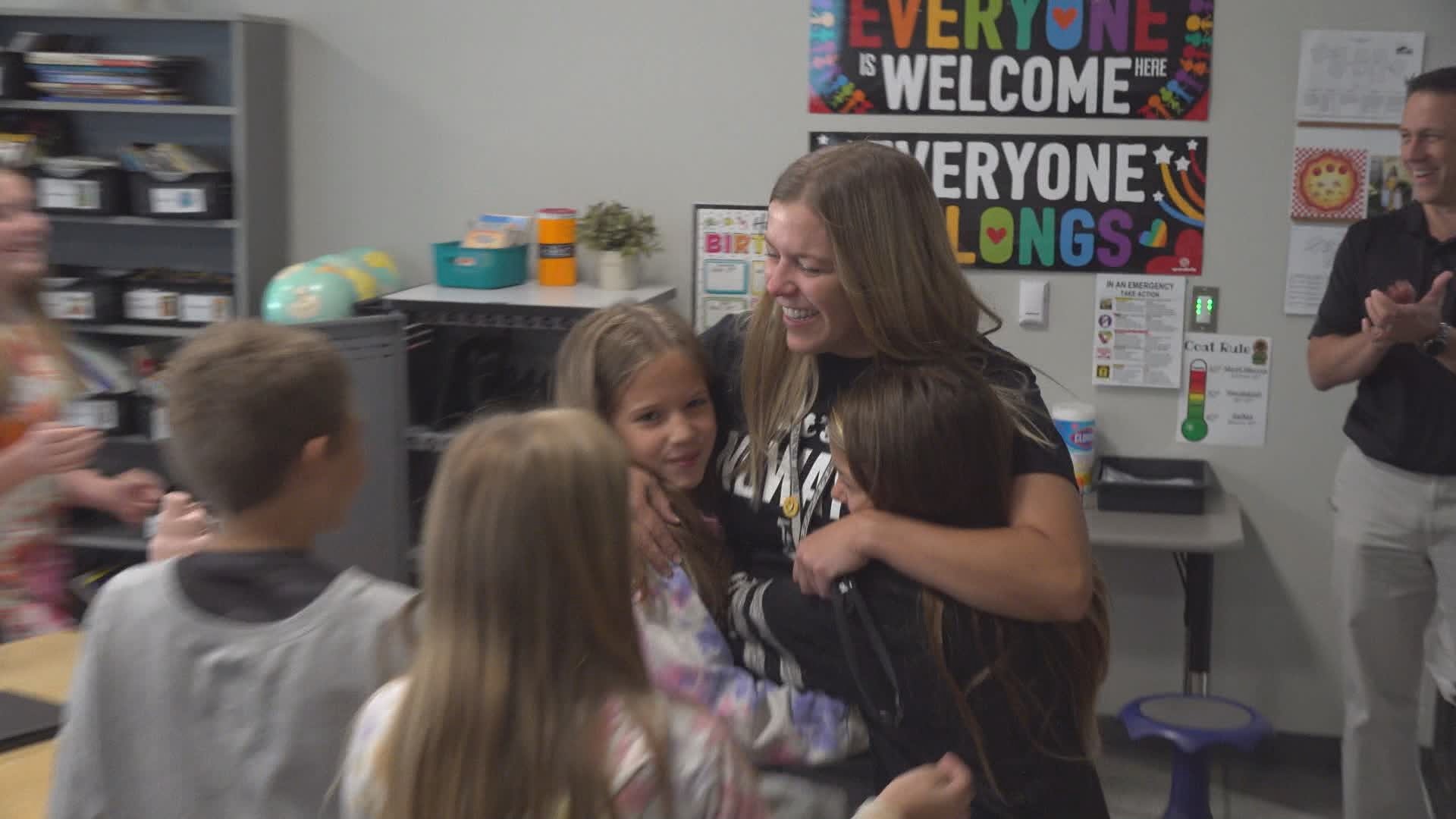 Our very first Teacher of the Week surprise for the 2023-24 school year was an emotional one. Just days into the school year, she was overwhelmed by the support.