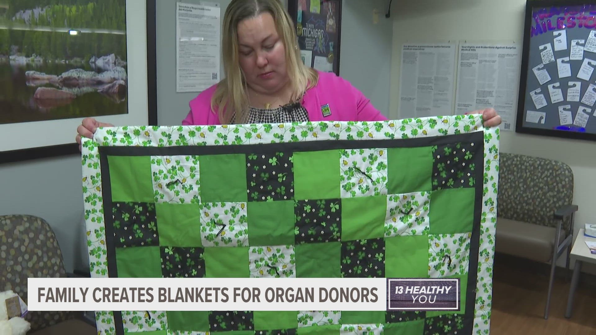 The Fiser family received their own comfort blanket when their father and husband, Scott, died and gave the gift of life to four others through organ donation.