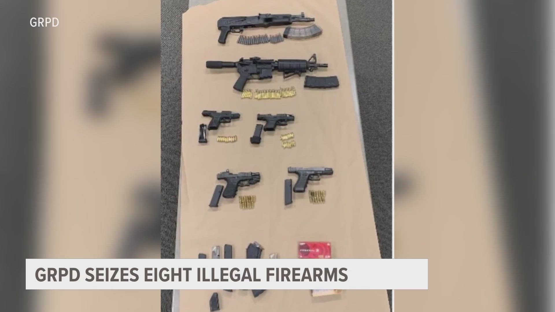 Over the weekend Grand Rapids police conducted a high-risk traffic stop that resulted in several guns and rounds of ammunition being taken off the streets.