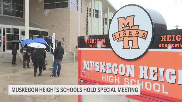 'I'm done being talked in circles': Parents, activists protest concerns over Muskegon Heights Schools
